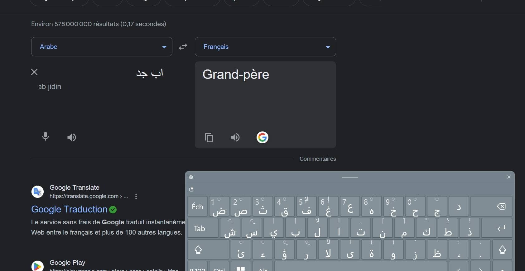 Mot ABJaD oriental et sa traduction approximative