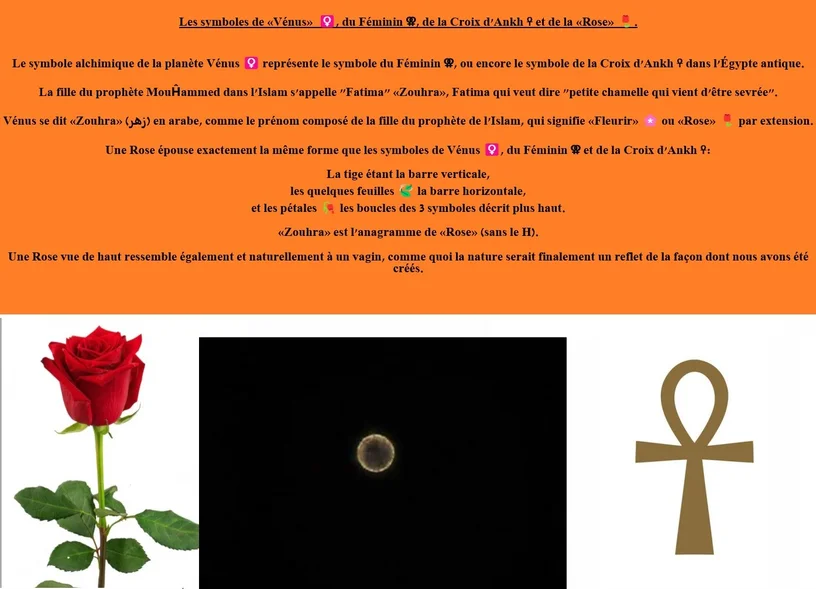 Le symbolisme de Vénus ♀ et de la rose 🌹
