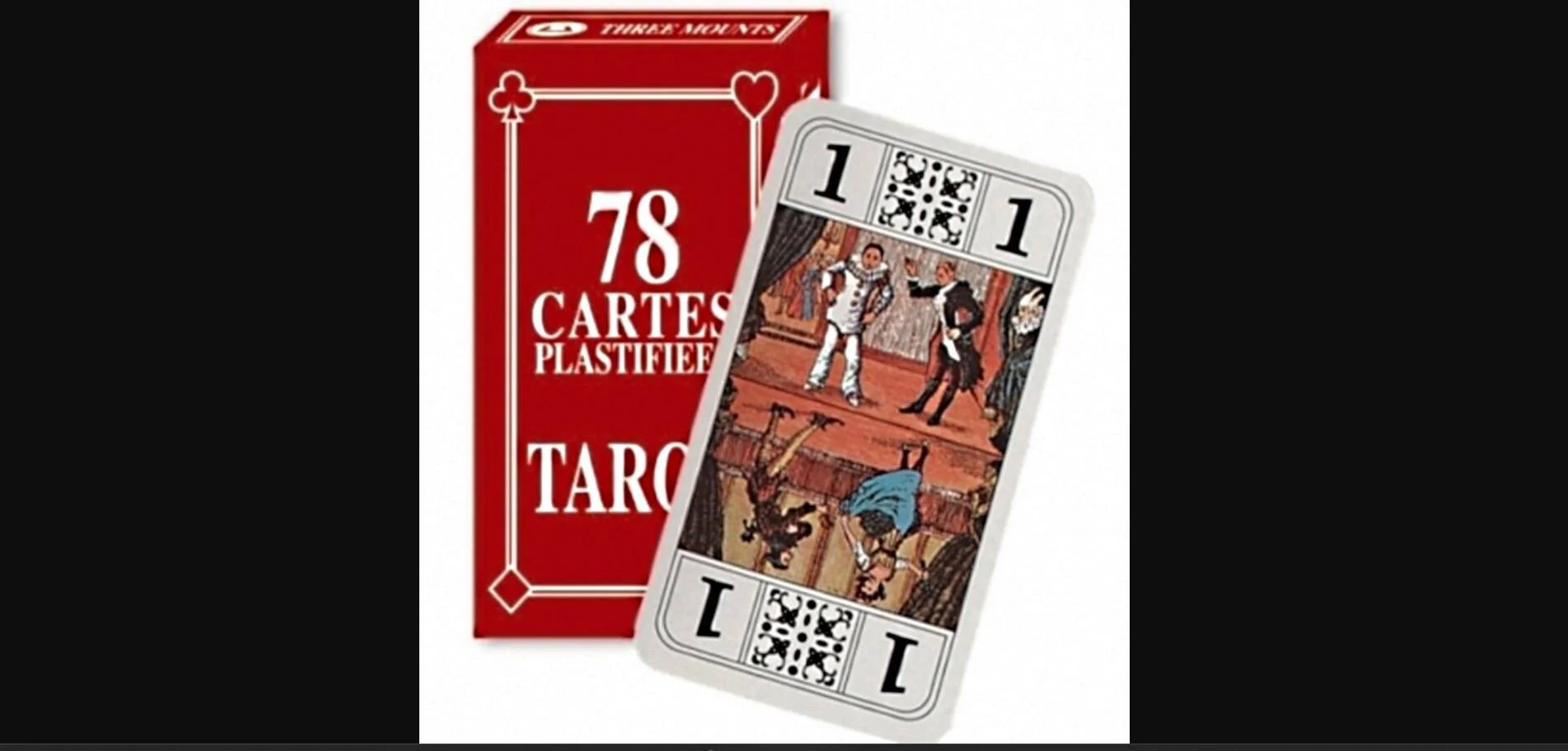 Un jeu de tarot de 78 cartes avec la carte numéro I.