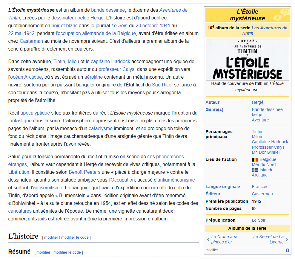 L'épisode de Tintin - L'Étoile Mystérieuse 🌟